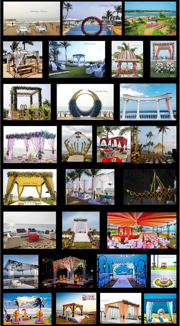 thumbnails of destination wedding in mahabalipuram decor