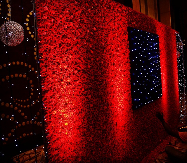 for upanayanam stage decoration hilton reception wedding in