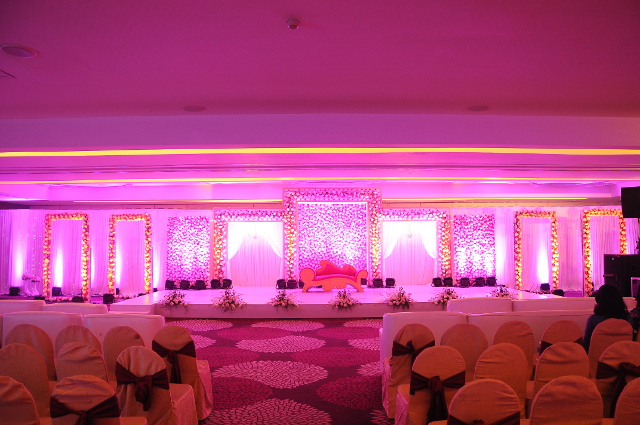 stage upanayanam decoration for Le Meridien Chennai Royal Wedding