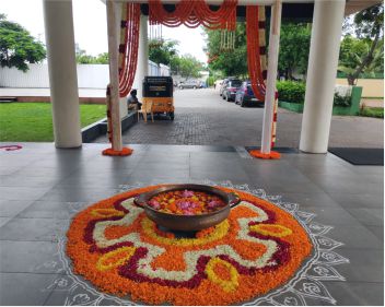 beach wedding chennai ideal beach pookalam floral rangoli