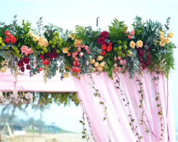 Intercontinental IHG Chennai Beach Mandap top decor detail 