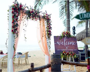Intercontinental IHG Chennai Beach Wedding Entrance Arch