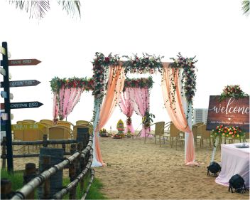 Intercontinental IHG Chennai Beach Wedding Entrance Arch Detail
