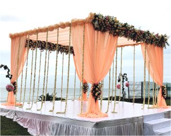 beach wedding sheraton grand entrance wedding stage