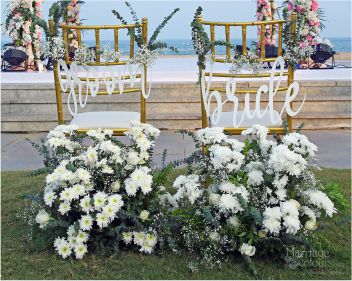 bride and groom seat