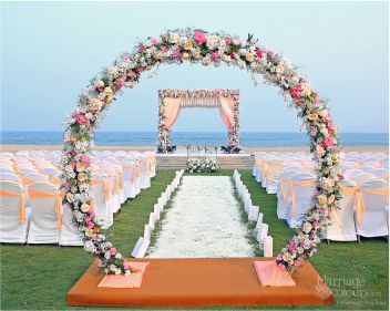 beach wedding sheraton grand entrance arch walkway