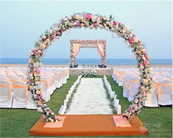 beach wedding sheraton grand entrance arch walkway