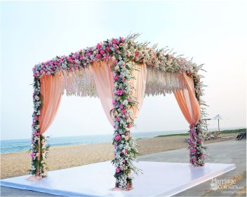 beach-wedding sheraton grand wedding stage low angle