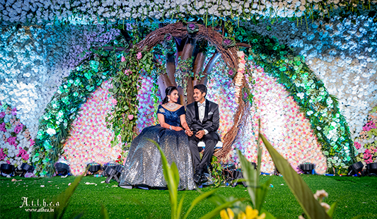 Simple engagement stage decoration ideas at home