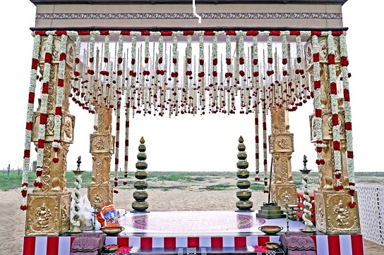 exotic wedding decor, taj fish cove