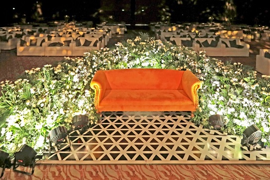 amazing reception decor grand hyatt bolgatty