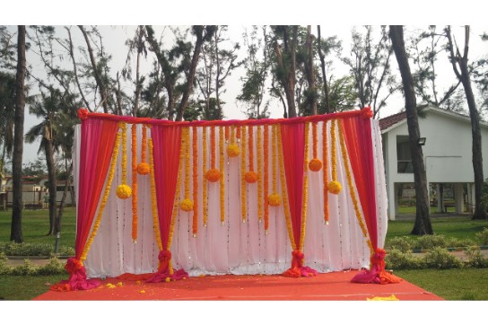 stage decoration upanayanam for wedding function in pre vgp deccor