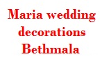 Maria wedding decorations Bethmala
